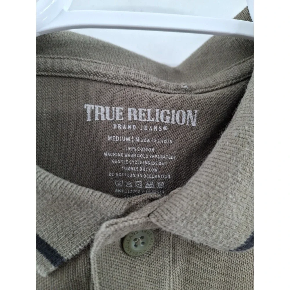 True Religion Medium Green Polo Shirt